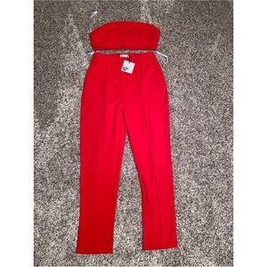 RED REMY BANDEAU PANTS SET